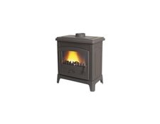 Godin Poêle bois Flamme Verte 7 étoiles fonteval 10 kW fonte anthracite bûches 50 cm