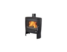 Godin Poêle bois Flamme Verte 7 étoiles eclipse 8 kW ovale fonte anthracite