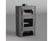 FM Biomasa Poêle à bois acier M-104 9 kW avec porte en fonte et four
