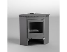 FM Biomasa Poêle à bois d'angle M-105 9 kW avec porte en fonte