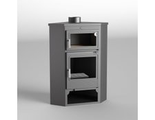 FM Biomasa Poêle à bois acier M-105H 9 kW avec porte en fonte et four