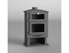 FM Biomasa Poêle à bois en acier CH-4 11 kW avec four