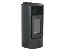 Optimo Poêle à granulés rond étanche CRISTO noir 12 kW