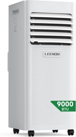 LEENON 9000 BTU Climatiseur Mobile 3 en 1 Climatisation Portable 2.6KW,