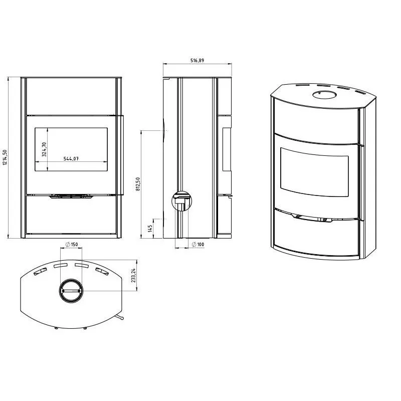 Poêle à bois – O2 – EMBER – 7,6 kW – Image 4