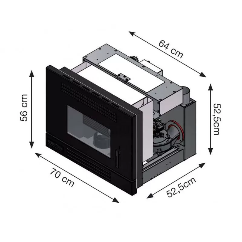Insert à granulés METTI 8 – Invicta – 8,5 kW – Image 2