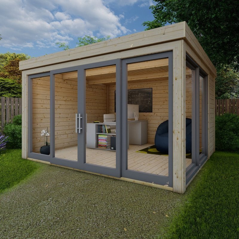 Bureau de jardin en bois massif 11,8m² – Image 4