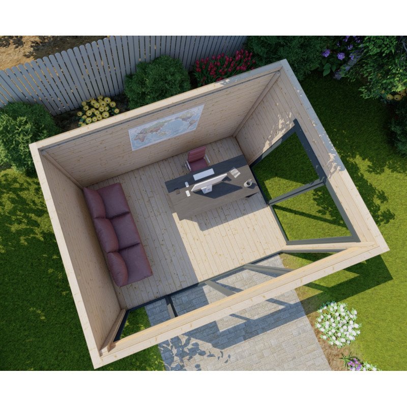 Bureau de jardin en bois massif 11,8m² – Image 5