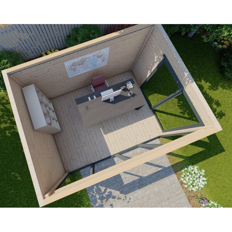 Bureau de jardin en bois massif 11,8m² – Image 8