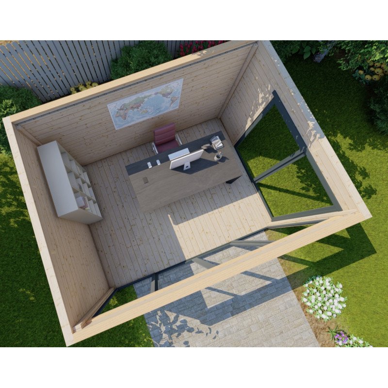 Bureau de jardin en bois massif 11,8m² – Image 8