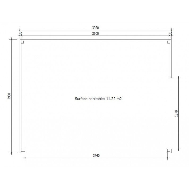 Bureau de jardin en bois massif 11,8m² – Image 9