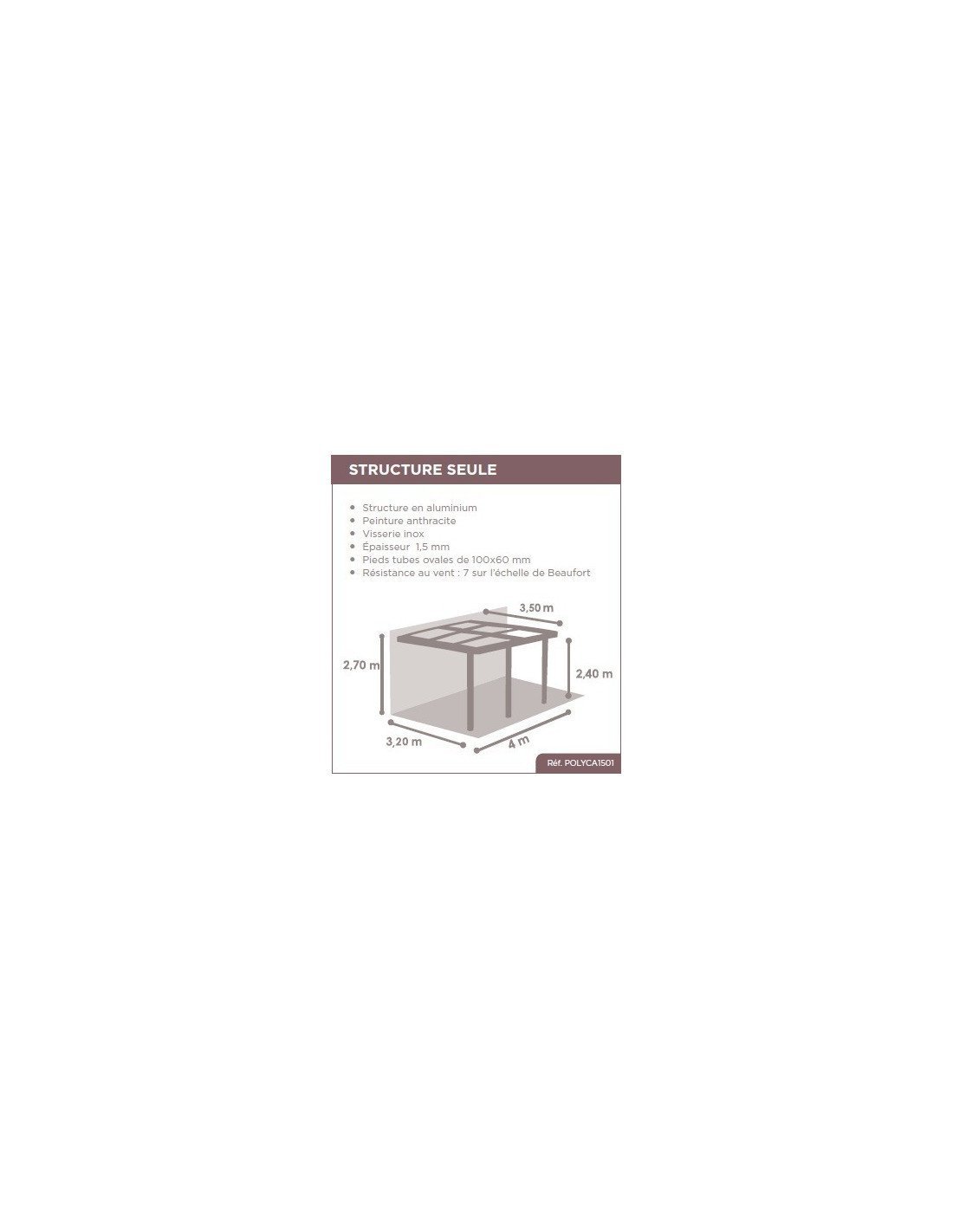 Couverture polycarbonate coulissante pour pergola Azura (sans structure) – Image 7