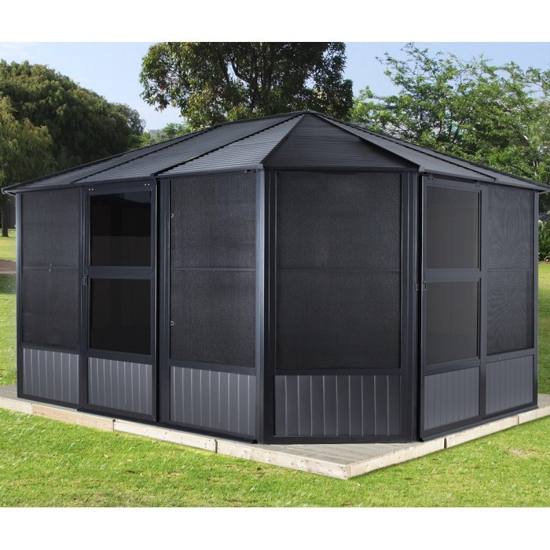 Pavillon Charlestone 384x384cm en aluminium et acier galvanisé – SOJAG – Image 8