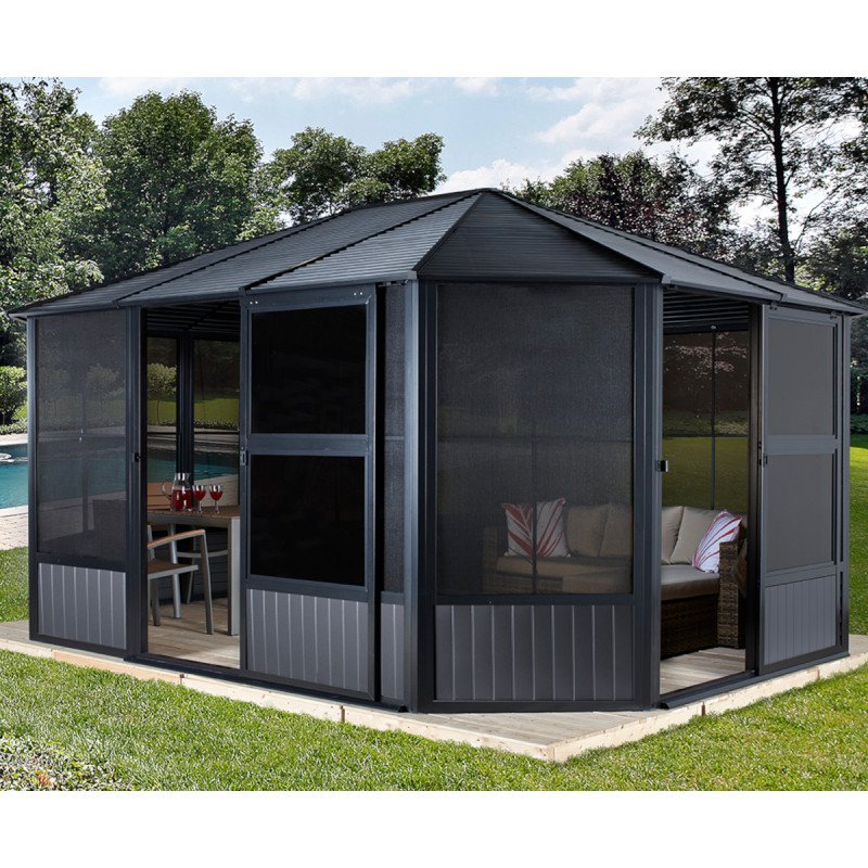 Pavillon Charlestone 384x489cm en aluminium et acier galvanisé – SOJAG – Image 3