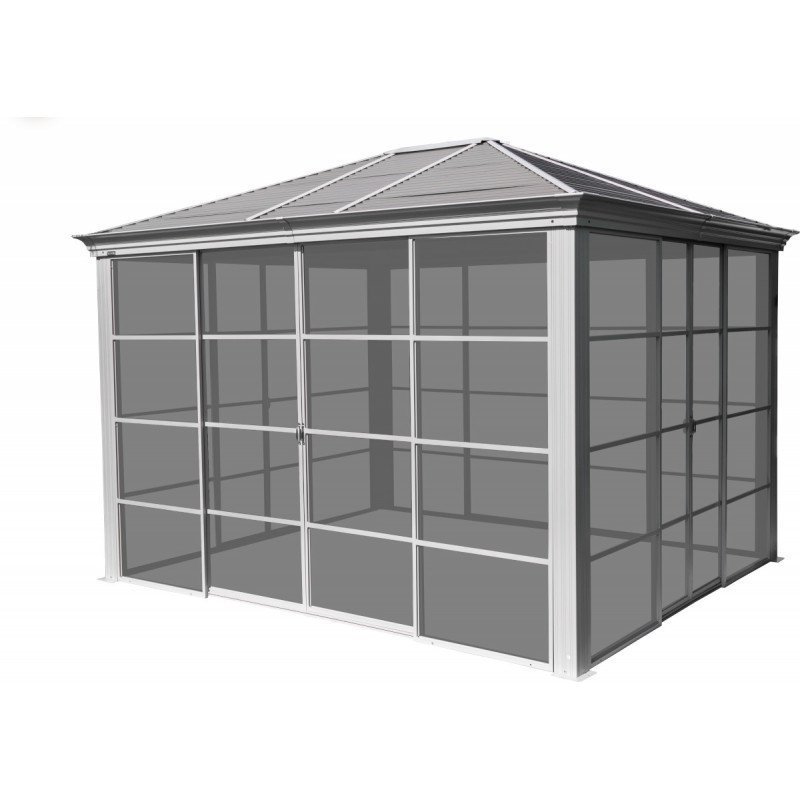 Pavillon Striano 362x298cm en aluminium et acier galvanisé avec moustiquaires – Image 6