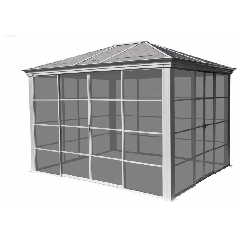 Pavillon Striano 362x298cm en aluminium et acier galvanisé avec moustiquaires – Image 6