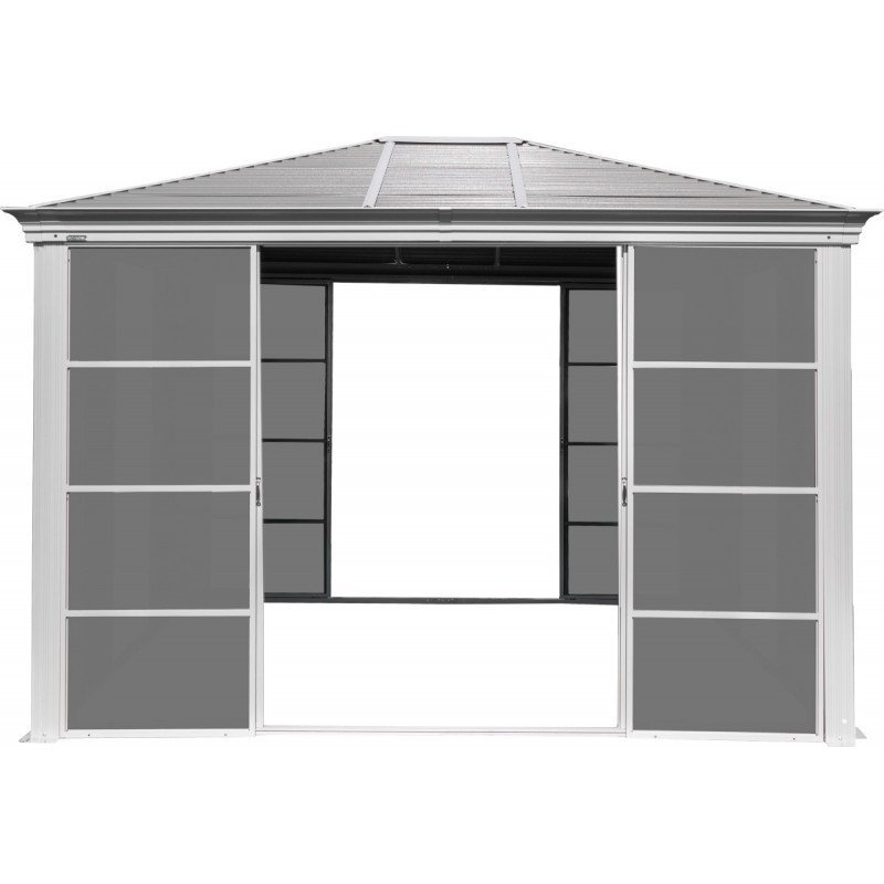 Pavillon Striano 362x298cm en aluminium et acier galvanisé avec moustiquaires – Image 16