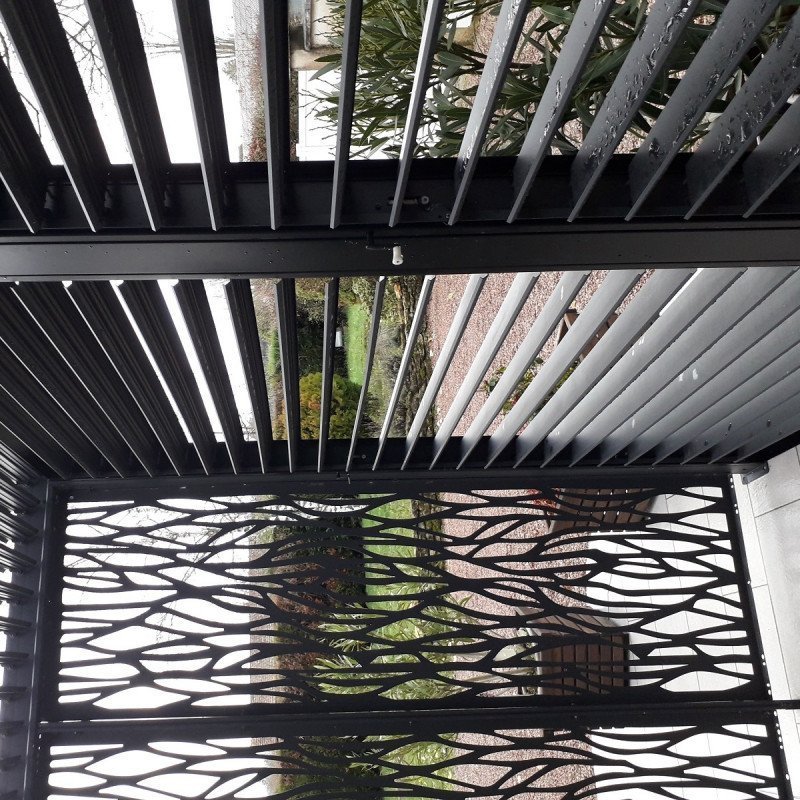 Pavillon adossé Charlestone 309x502 cm en aluminium et acier galvanisé – Sojag – Image 5