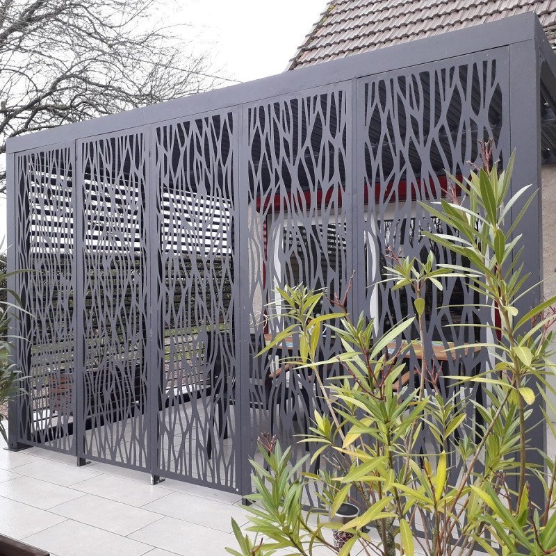Pavillon adossé Charlestone 309x502 cm en aluminium et acier galvanisé – Sojag – Image 6