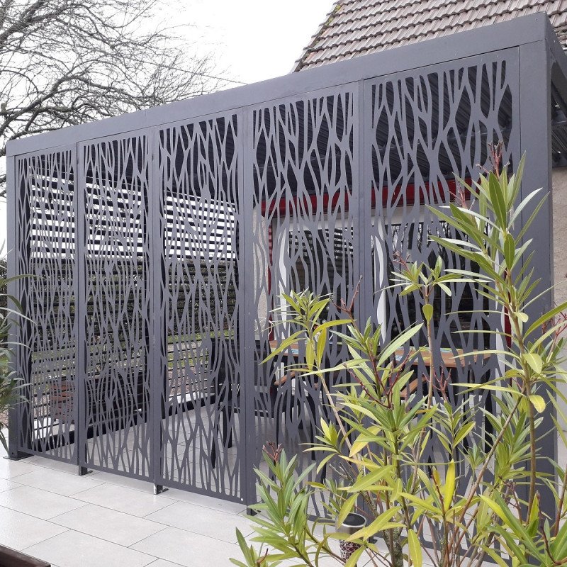 Pavillon adossé Charlestone 309x502 cm en aluminium et acier galvanisé – Sojag – Image 6