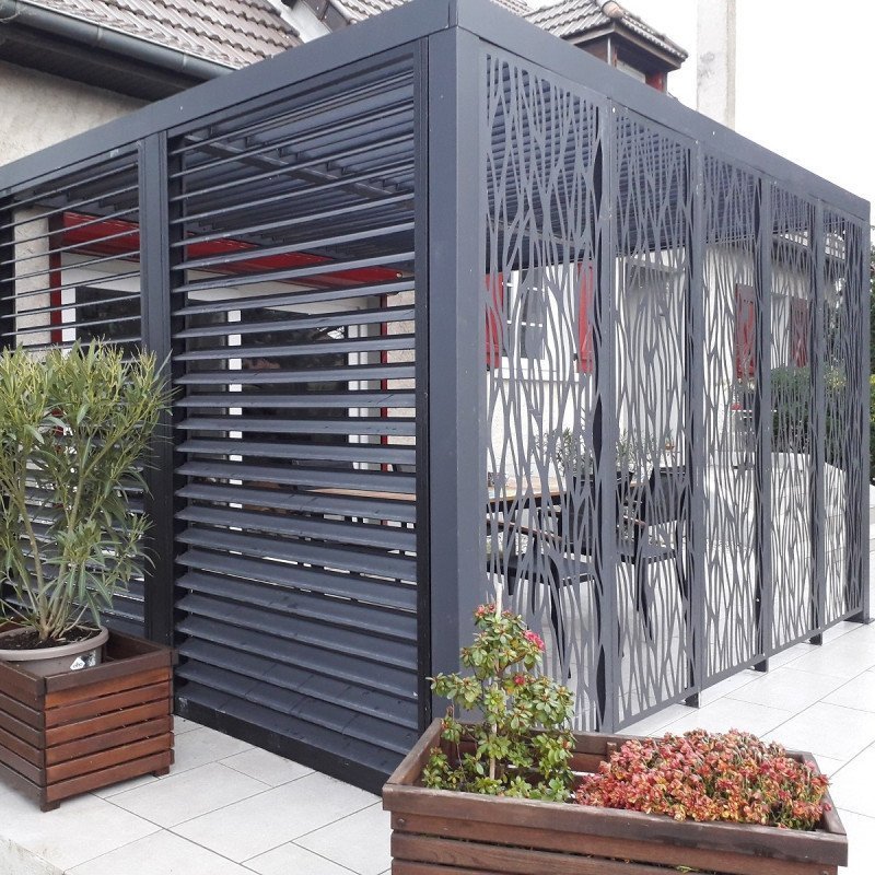 Pavillon adossé Charlestone 309x502 cm en aluminium et acier galvanisé – Sojag – Image 12