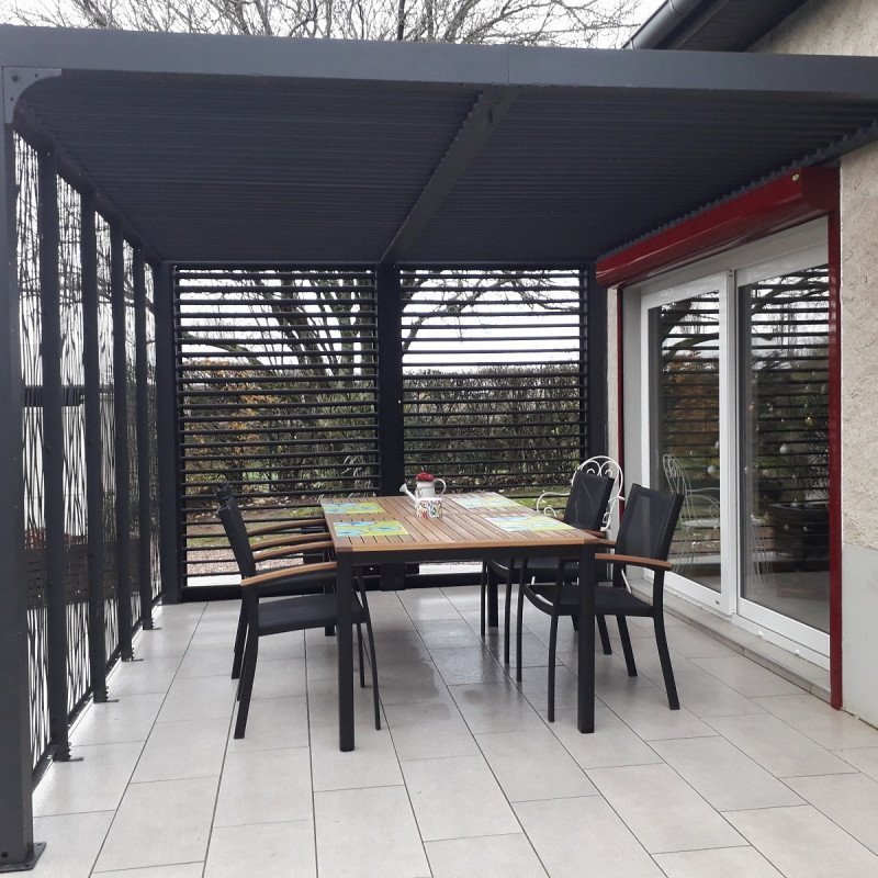 Pavillon adossé Charlestone 309x502 cm en aluminium et acier galvanisé – Sojag – Image 17
