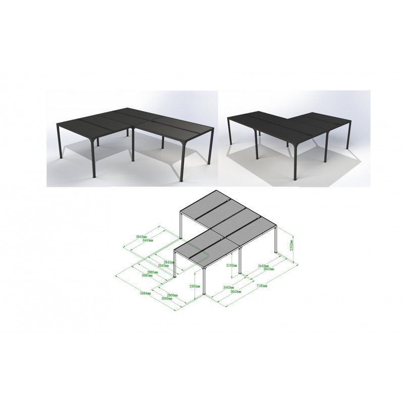 Pergola bioclimatique aluminium anthracite – Image 8