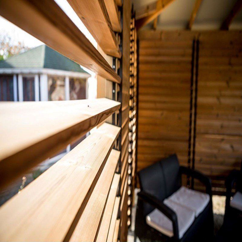 Pool house Blueterm 12,32m² bois thermo chauffé + comptoirs HABRITA – Image 3