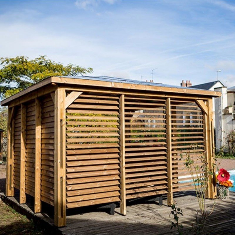 Pool house Blueterm 12,32m² bois thermo chauffé + comptoirs HABRITA – Image 5