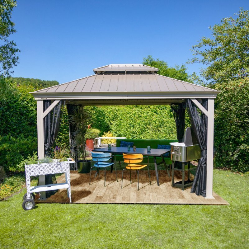 Tonnelle de jardin messina 298x363cm en aluminium thermolaqué – Image 4