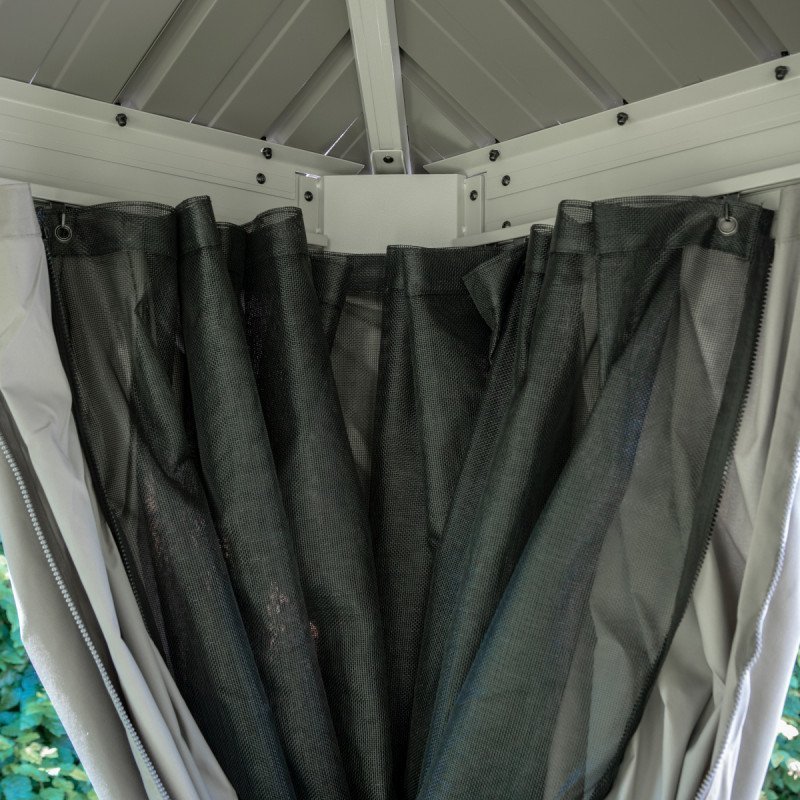 Tonnelle de jardin Messina 298x363cm en aluminium thermolaqué champagne – SOJAG – Image 10