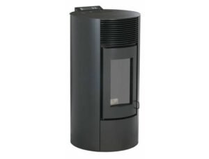 Optimo Poêle à granulés rond étanche CRISTO noir 12 kW