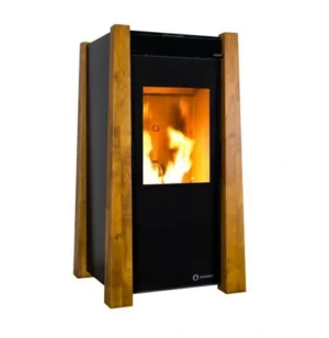 Ecoforest Poêle à granulés de bois 9.5 kW noir/bois