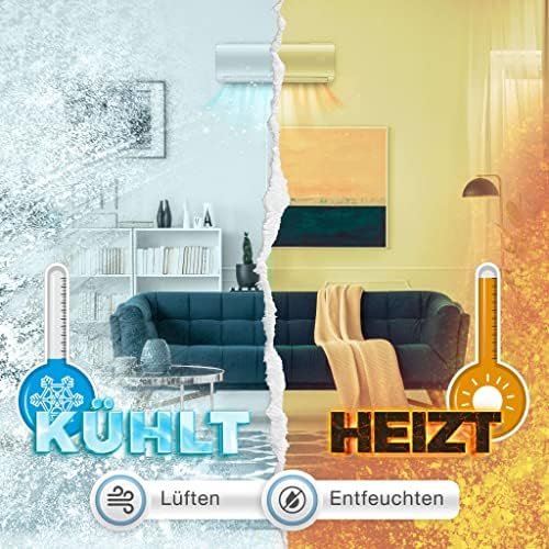 Kältebringer Climatiseur Split – 12000 BTU (3,4 kW) – Avec fonction chauffage, WiFi et App – très silencieux & économe en énergie – kit complet, 5m conduite de frigorigène, R32,… – Image 2