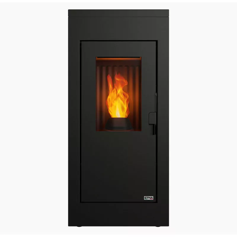 Optimo Poêle à granulés carré étanche USTICA blanc 14 kW